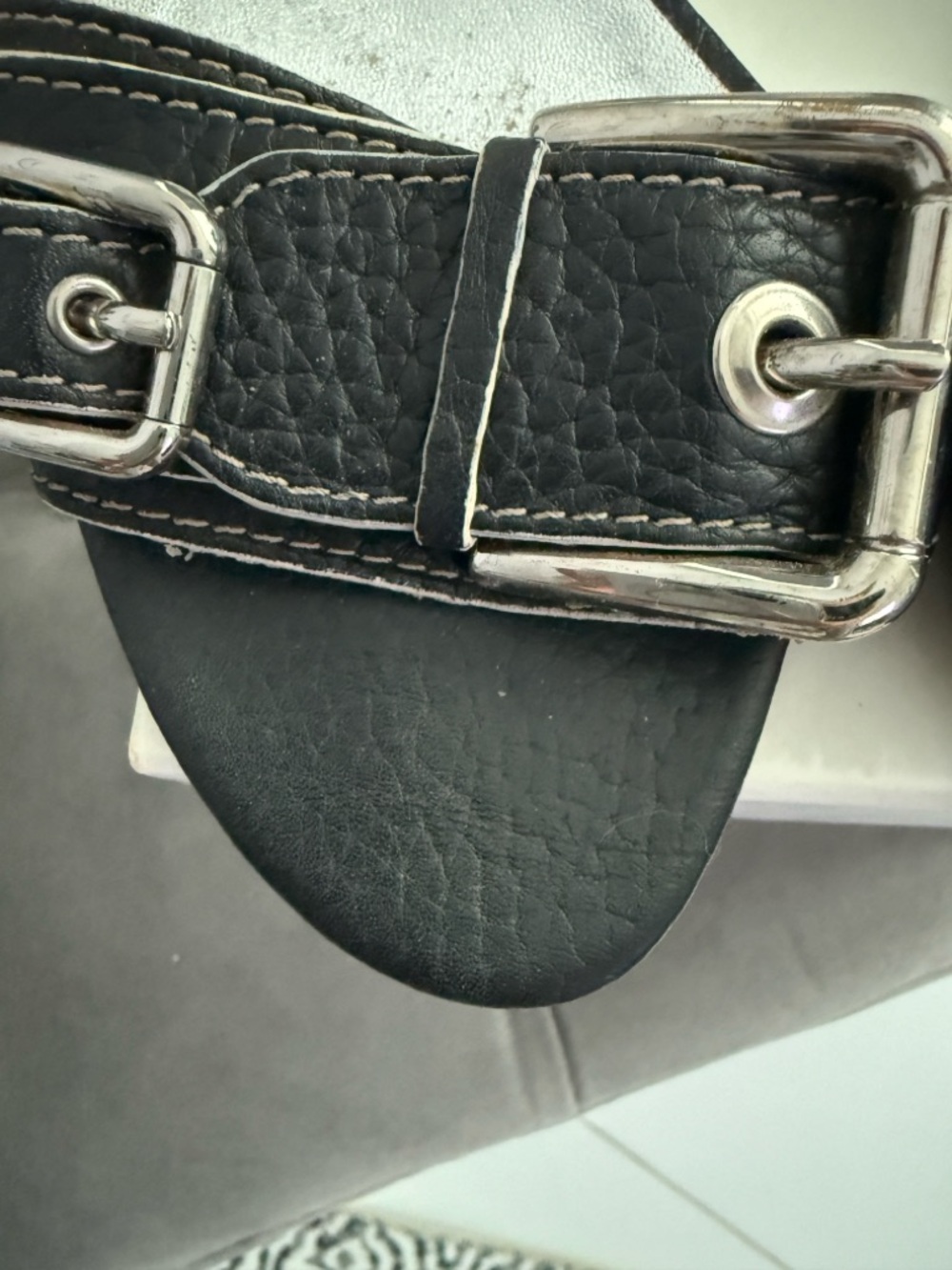 Dolce & Gabbana Black Leather Buckle Mules - Picture 10 of 11